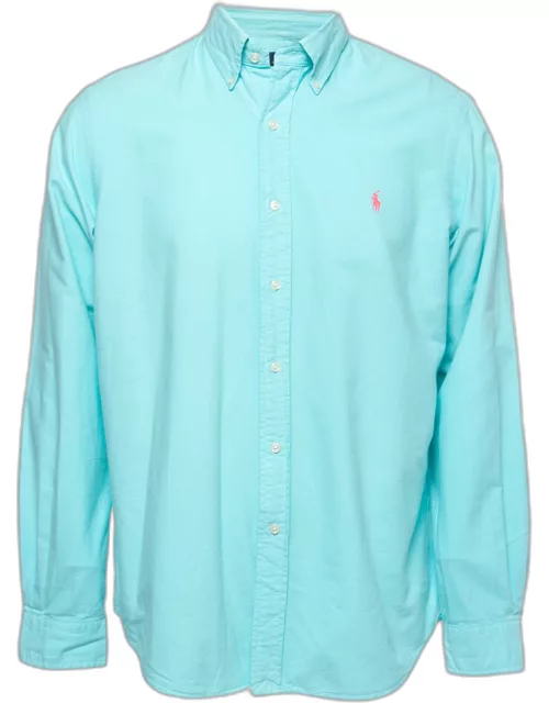 Polo Ralph Lauren Blue Cotton Full Sleeve Shirt