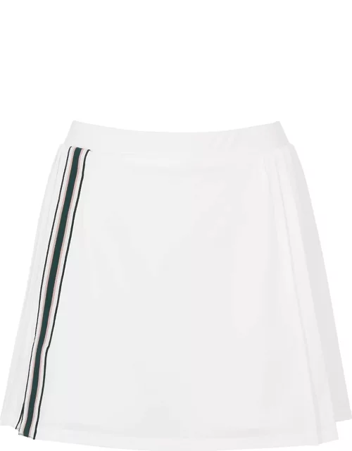 Varley Neyland Pleated Stretch-jersey Mini Skirt - White
