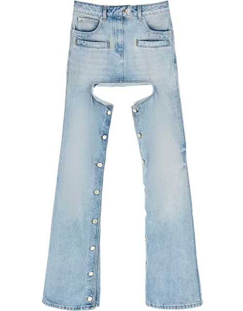 COURREGES 'chaps' jeans with cut-out