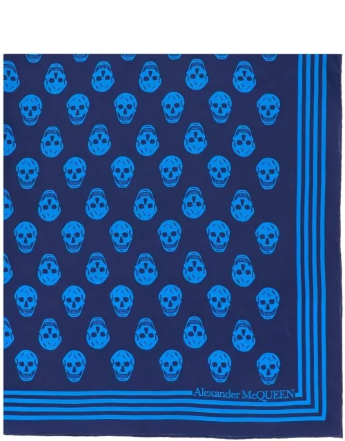 ALEXANDER MCQUEEN skull print silk scarf