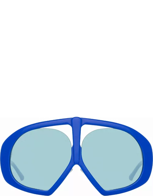 The Attico Ibiza Aviator Sunglasses in Blue