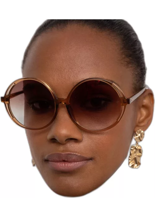 Bianca Round Sunglasses in Brown