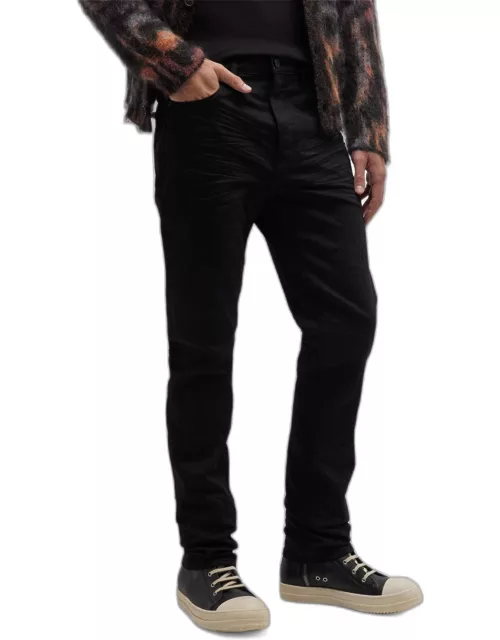 Men's P005 Black Raw Slim-Fit Jean