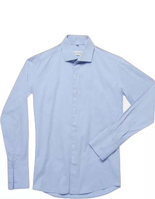 Balmain Light Blue Cotton Full Sleeve Shirt