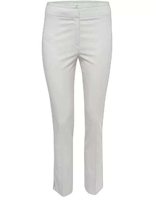 Armani Collezioni Grey Cady Tailored Tapered Pants