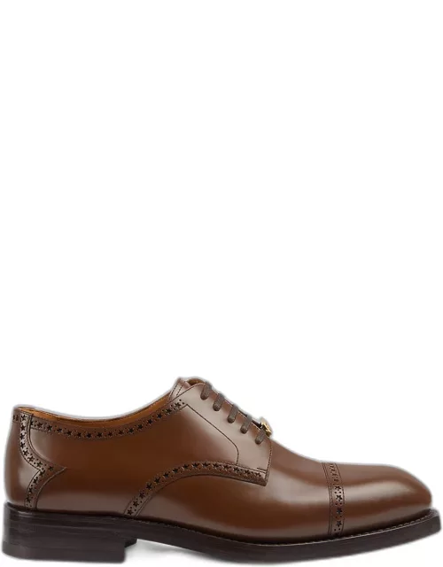 Men's Rooster Brogue Leather Derby Shoe