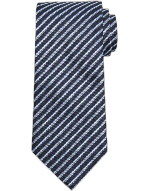 Men's Stripe Macroarmature Silk Tie