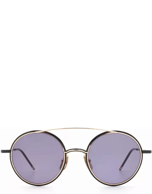 Thom Browne Tb108 A-t-blk-gld Sunglasse