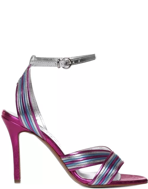 Marc Ellis Sandals With Heel And Lamè Band