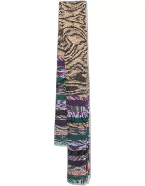 Missoni Multicolor Lurex Knit Scarf