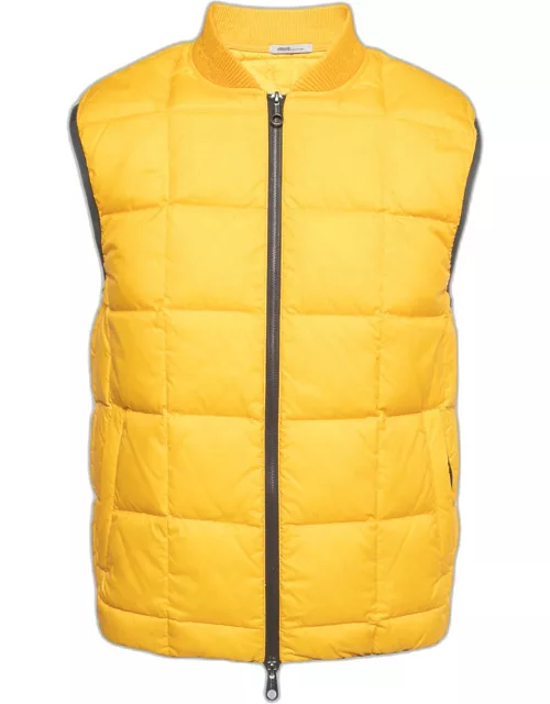 Armani Collezioni Yellow Synthetic Sleeveless Down Jacket