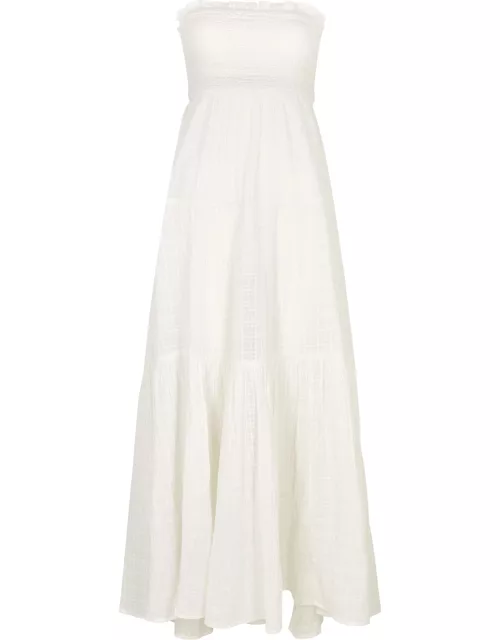 Veronica Beard McKinney Cotton-gauze Maxi Dress - White