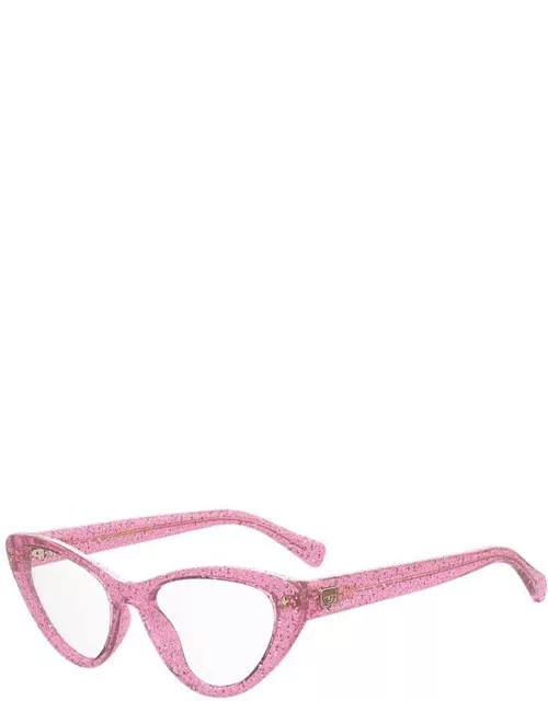 Chiara Ferragni Cf 7012 Pink Glitter Glasse