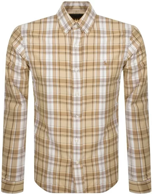 Ralph Lauren Check Long Sleeve Shirt Khaki
