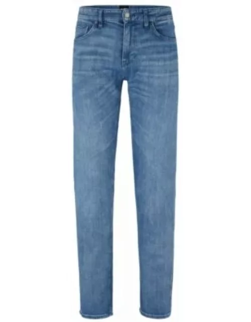 Regular-fit jeans in blue denim- Turquoise Men's Jean