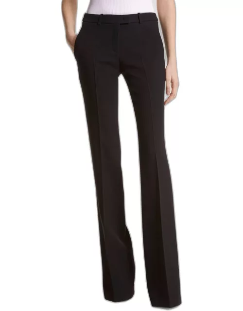 Haylee Double-Crepe Flare Trouser