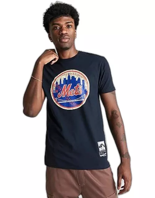 Men's Mitchell & Ness New York Mets MLB Logo Graphic T-Shirt