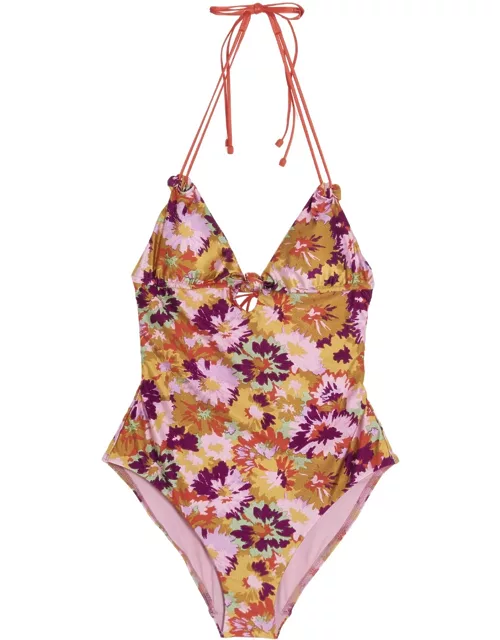 Zimmermann violet Knotted One-piece Swimsuit