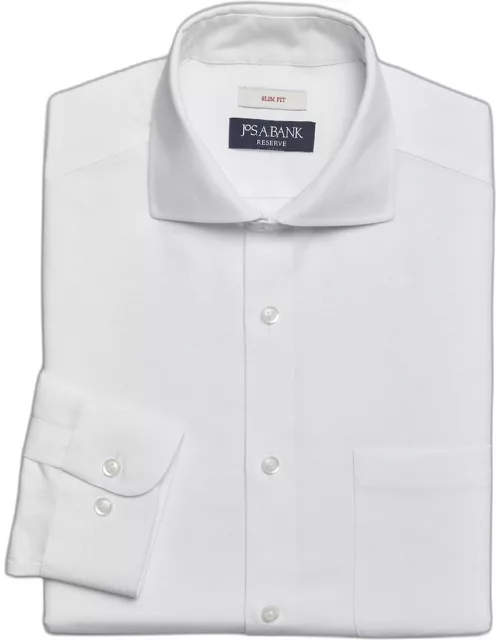JoS. A. Bank Men's Reserve Collection Slim Fit Cutaway Collar Dress Shirt, White