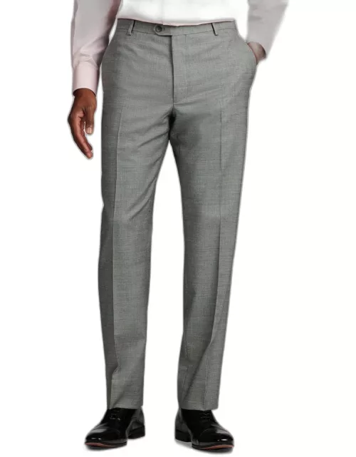 JoS. A. Bank Men's Traveler Collection Tailored Fit Suit Separates Pants, Black/White