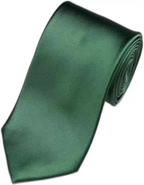 JoS. A. Bank Men's Reserve Collection Satin Weave Solid Tie - Long, Green, LONG