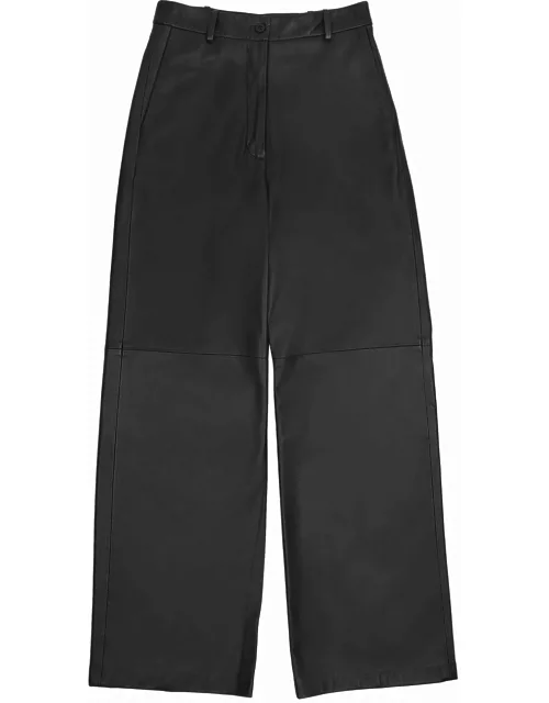 Black Noro leather trouser