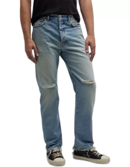 Men's Distressed Vintage-Wash Jean