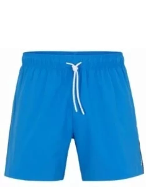 Swim shorts with signature stripe and logo- Blue Men's Swim Short