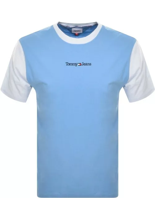 Tommy Jeans Loungewear Contrast Logo T Shirt Blue