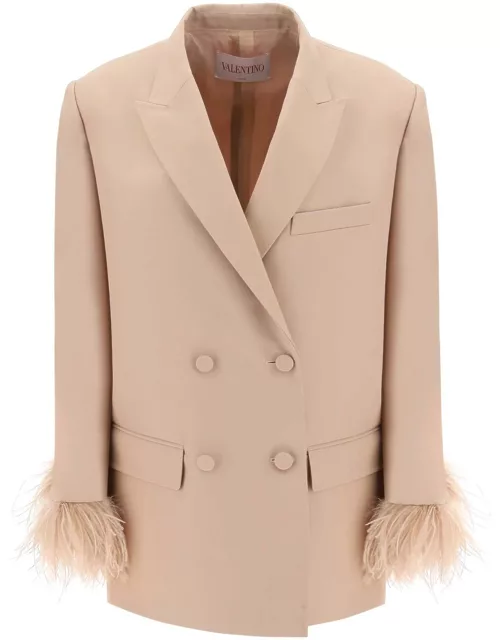 VALENTINO BLAZER WITH FEATHERS ON SLEEVE