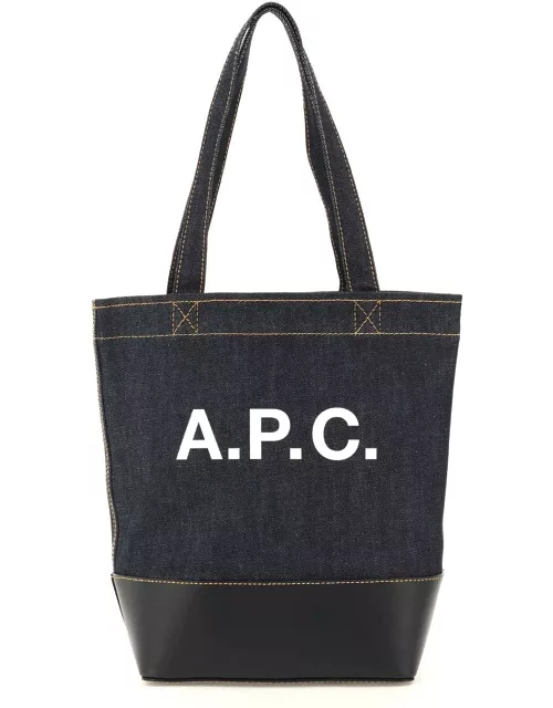 A. P.C. axel small denim tote bag