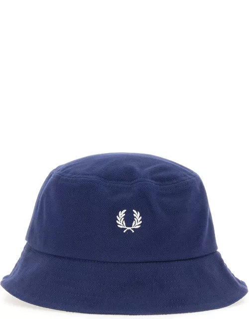 fred perry bucket hat with logo embroidery