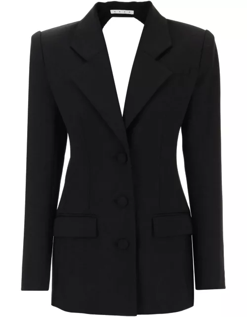 AREA Blazer Dress With Cut-out And Crystal