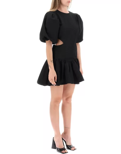 MSGM Mini Dress With Balloon Sleeves And Cut-out