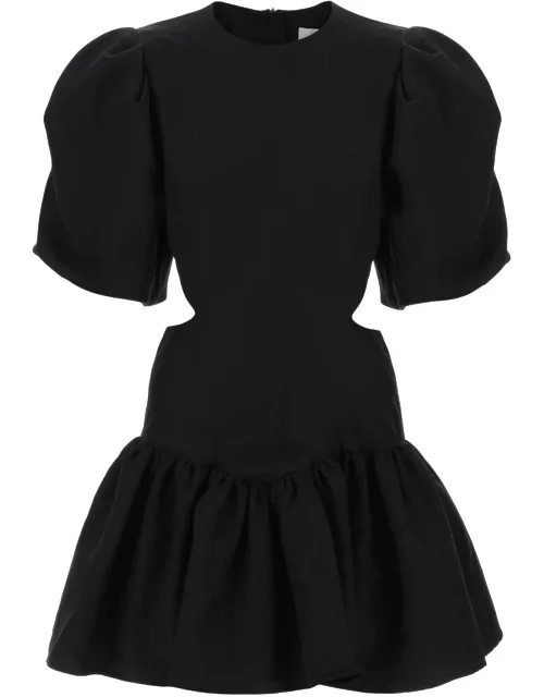 MSGM mini dress with balloon sleeves and cut-out