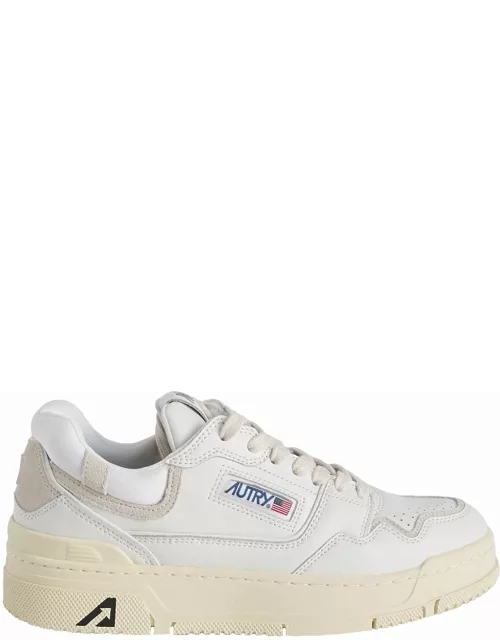 White Action trainers with suede insert