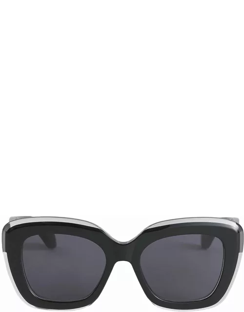Black sunglasses with transparent insert
