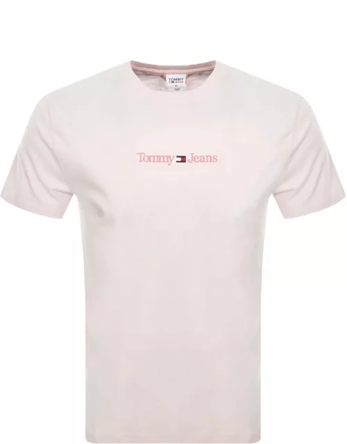 Tommy Jeans Logo T Shirt Pink