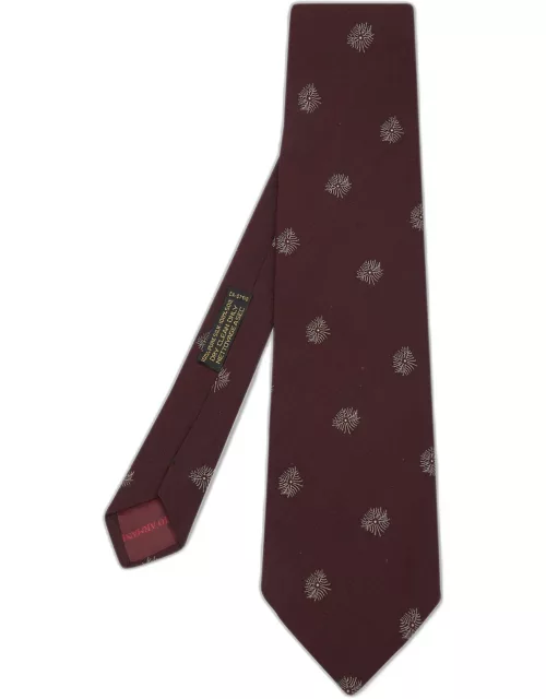 Giorgio Armani Burgundy Silk Jacquard Tie