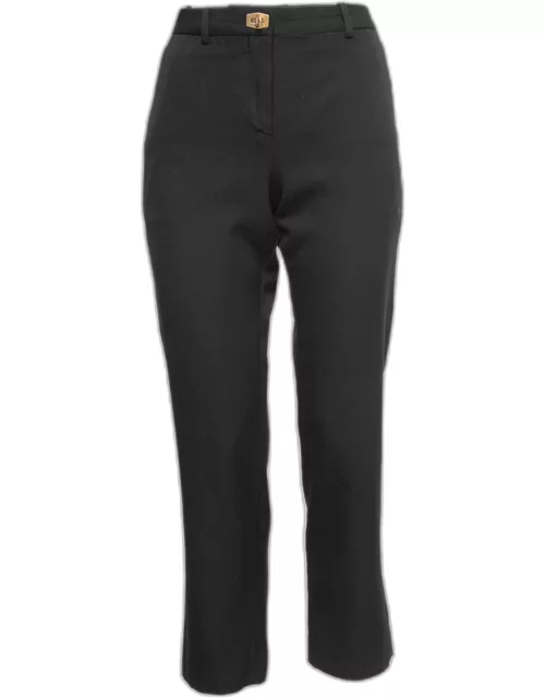 Givenchy Black Wool Lock Cropped Trousers