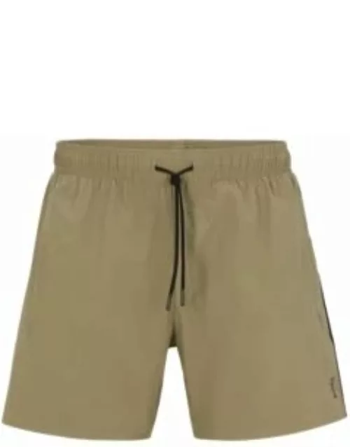 Swim shorts with signature stripe and logo- Light Green Men's Swim Short