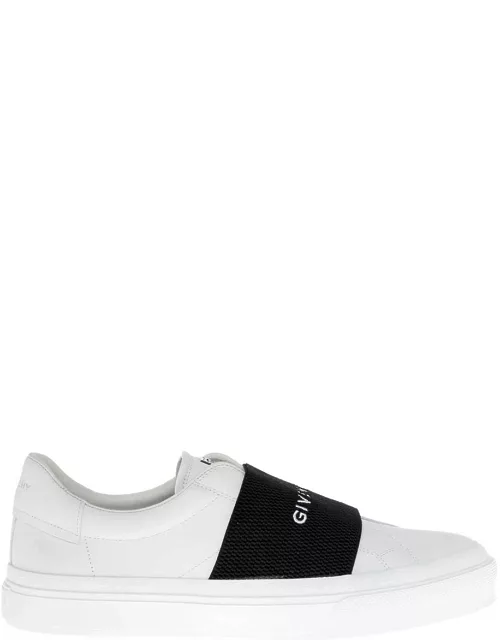 Givenchy City Court White Leather Sneakers With Logo