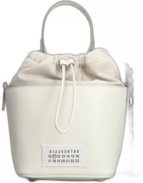 Maison Margiela Hand Bag In White Leather And Fabric