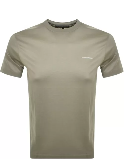 Emporio Armani Short Sleeved Logo T Shirt Green