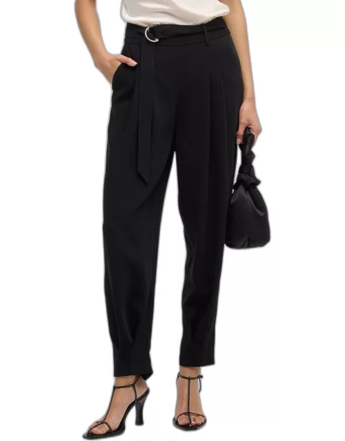 Ryn Pleated Wide-Leg Ankle Pant