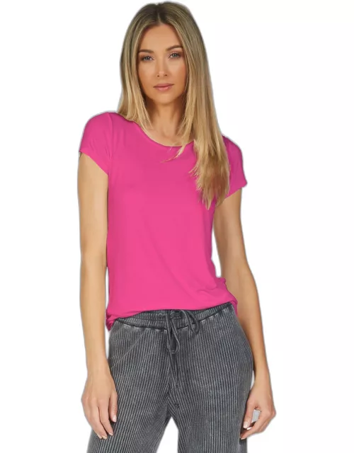 Tucker Fitted Tee - Bright Pink