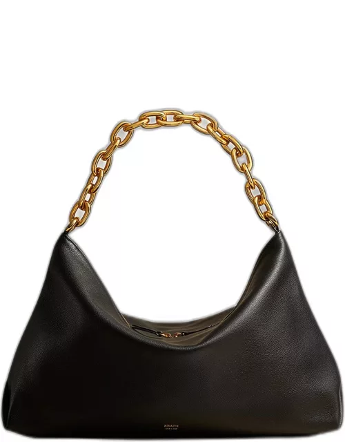 Clara Chain Leather Shoulder Bag