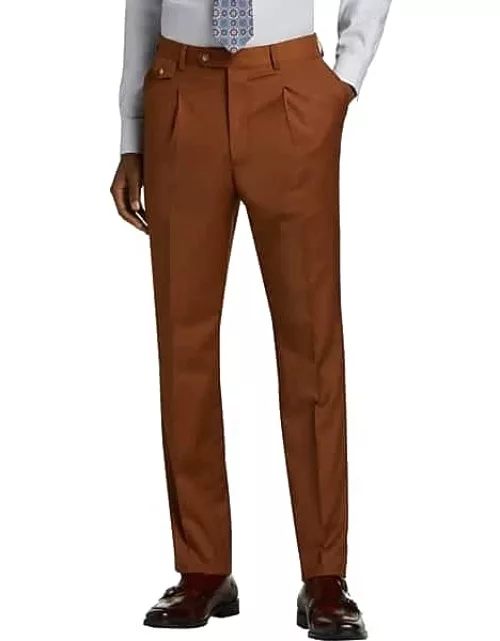 Tayion Men's Classic Fit Suit Separates Pants Rust