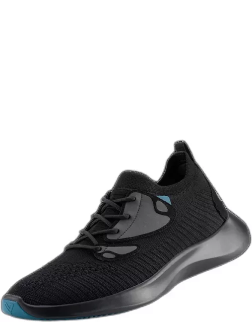 Vessi Waterproof - Vegan Sneaker Shoes - Onyx Black on Black - Men's Everyday Move - Onyx Black on Black
