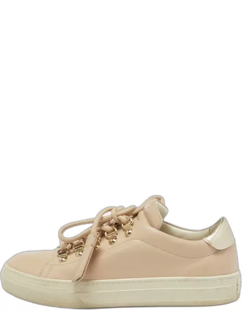 Tod's Pink Leather Low Top Sneaker